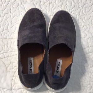 Steve Madden Grey Slip ons